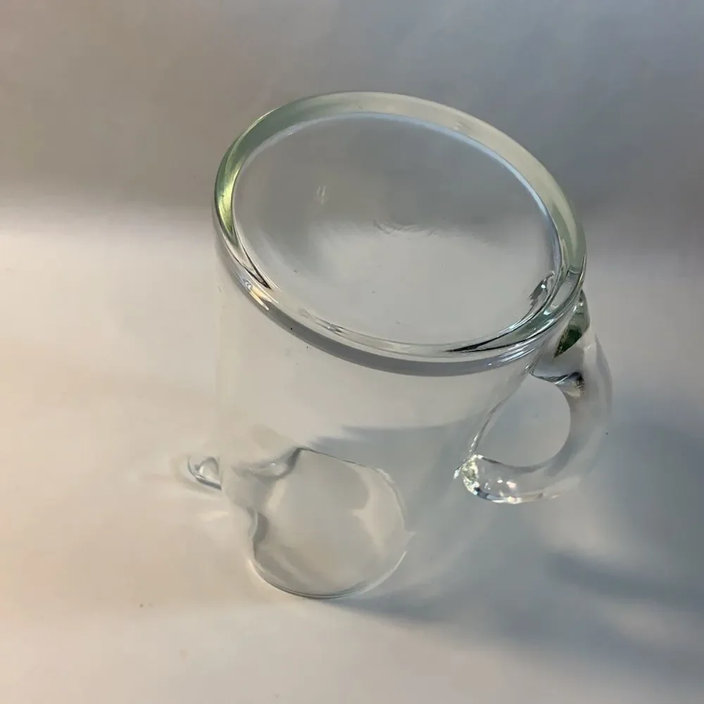Clear Glass Needle Nose Spout Serving Juice Bar Cocktail Pitcher 1 Quart EUC